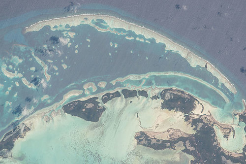 Los Roques, Venezuela. Imagen capturada desde la Estación Espacial Internacional el 16 de Febrero de 2016. Autor: astronauta Tim Kopra/ NASA. 